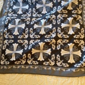 Black and White Patterned Scarf